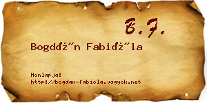 Bogdán Fabióla névjegykártya